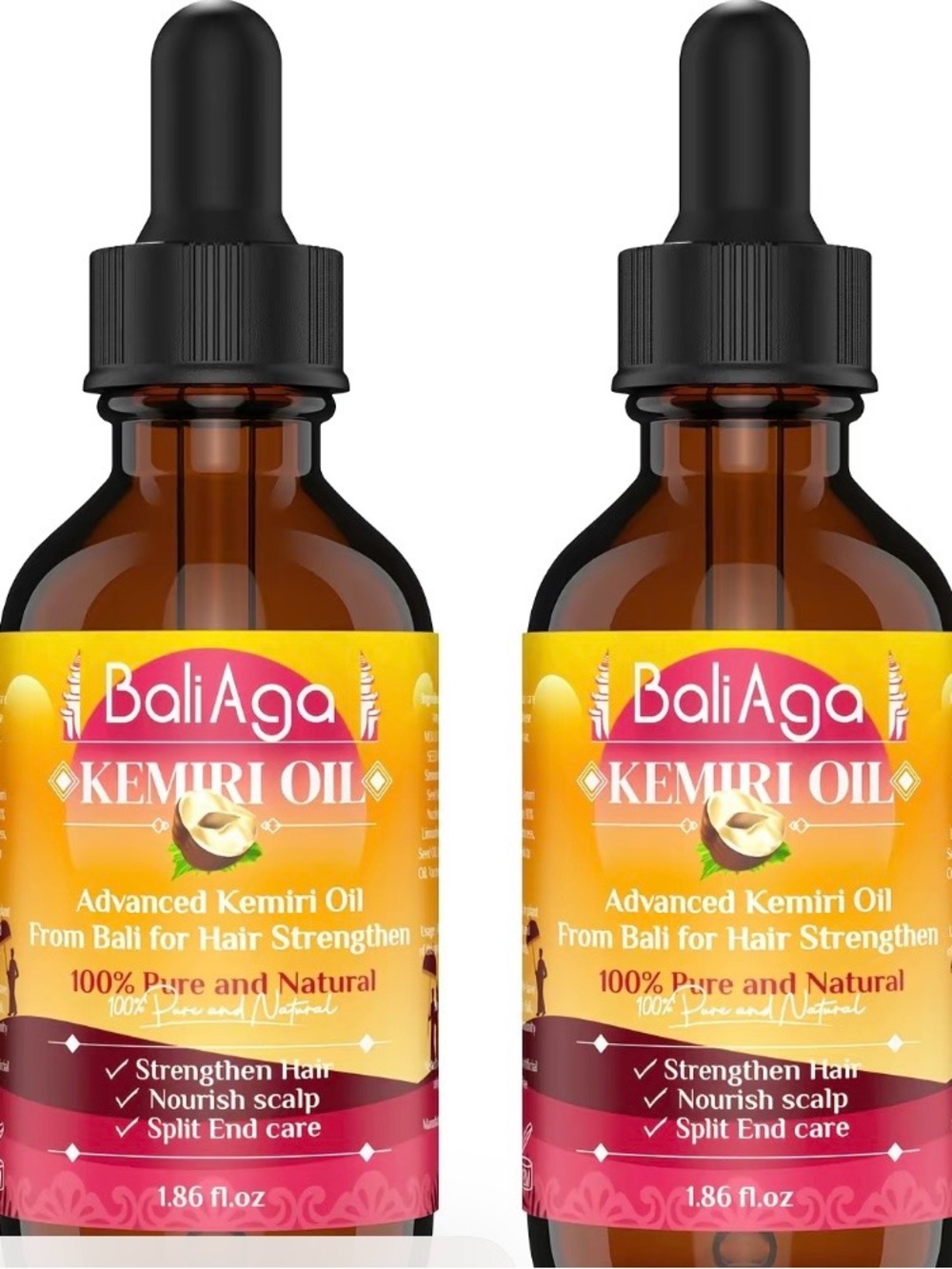 Kemiri Oil Serum — Pink and Yellow Nourishing Hair Oil